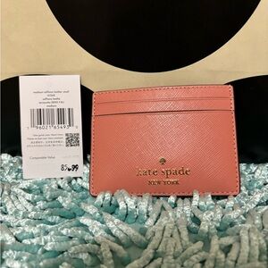 Authentic Brand New Kate Spade Pink Salmon Card Holder